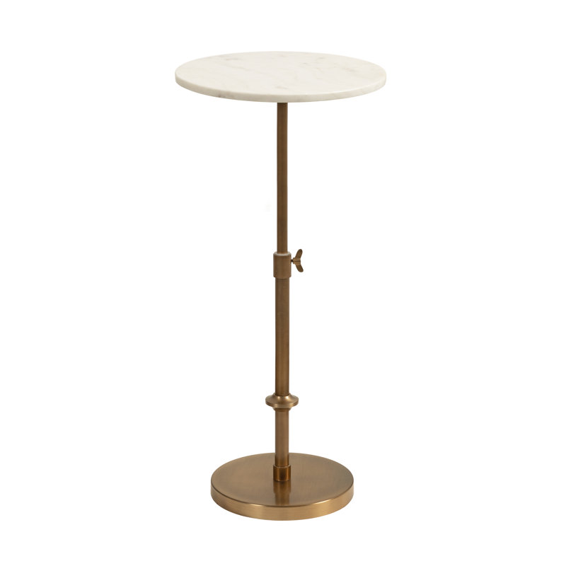 Traditional Adjustable-Height Metal Pedestal Table