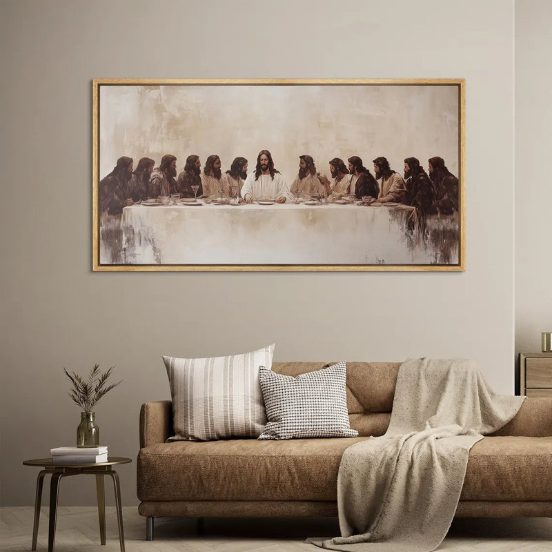 the last supper religious jesus christ and disciples classic biblical painting vintage church wall pictures, giclee canvas digital print extra large framed wall art
incomplete 