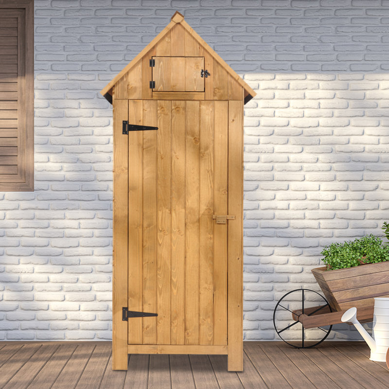 fir 5.9 ft. w x 2.5 ft. d solid wood storage shed
incomplete 