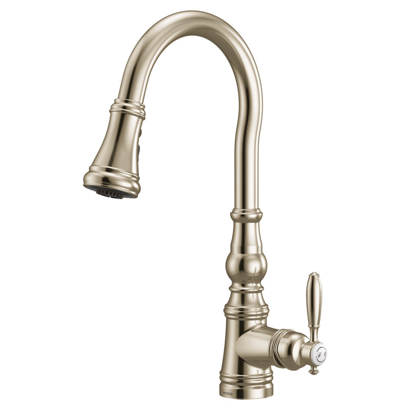 Moen Weymouth One-Handle Pull Down Single Handle Kitchen Faucet with Power Boost S73004NL\nINCOMPLETE