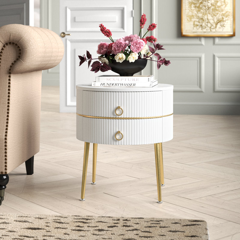 ( Damaged )Midwest 21.85'' tall 2 - Drawer End Table