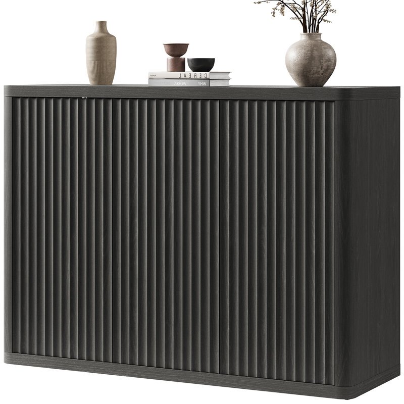 cesiro 46.65'' w sideboard with 3 fluted doors and adjustable shelves
incomplete 