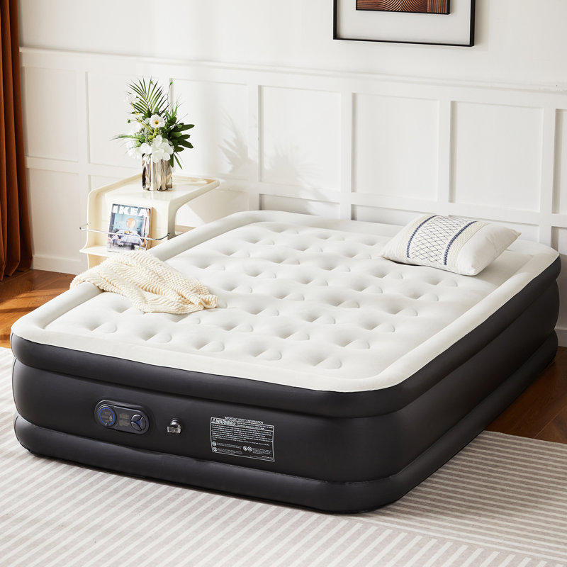 22 Inch High Air Mattress Bed with Built- in Pump Blow Up Mattresses for Camping, Indoor Colchon, Guests