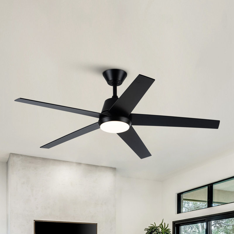 Vaczon 52\" 5 - Blade Modern Ceiling Fan with 3CCT LED Lights and Remote Control INCOMPLETE 