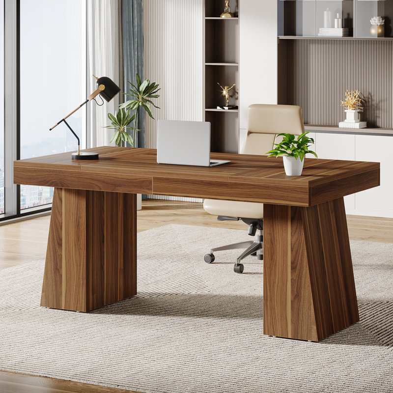 wolbach 55 inches executive desk with double trapezoid base
incomplete 