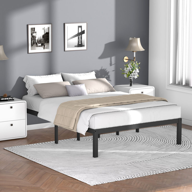 Bed Frame Bamboo Wood Platform Beds With Slats Support