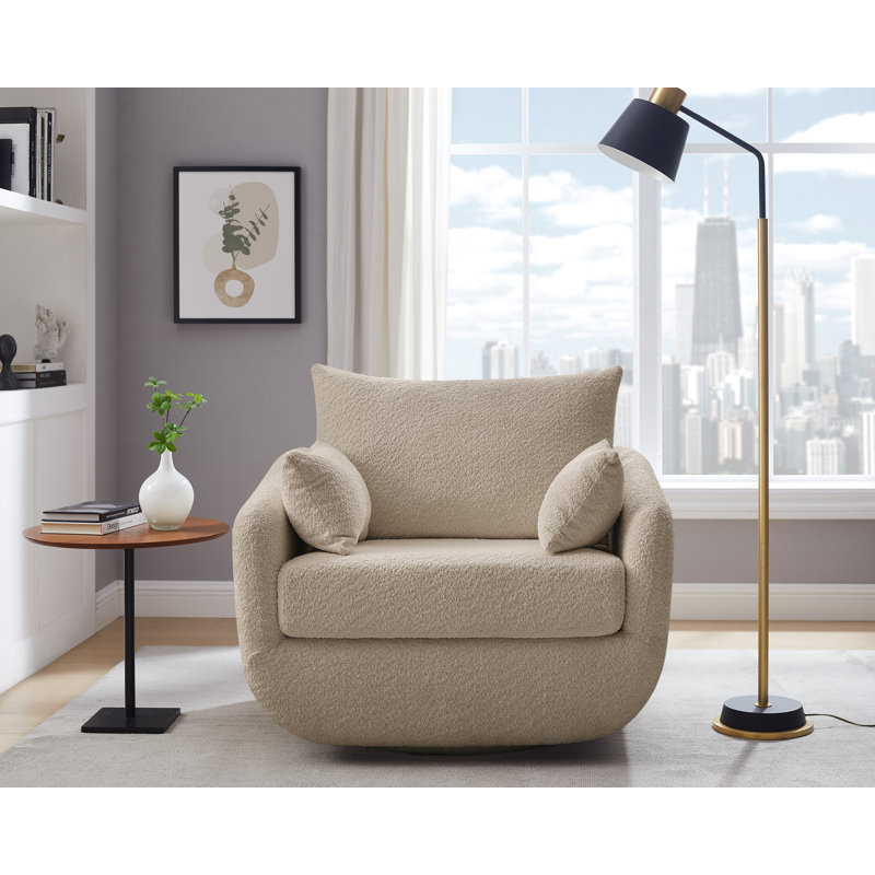 Rayel 40 "Width Swivel Single Chair Sits Deep And Comfortable
