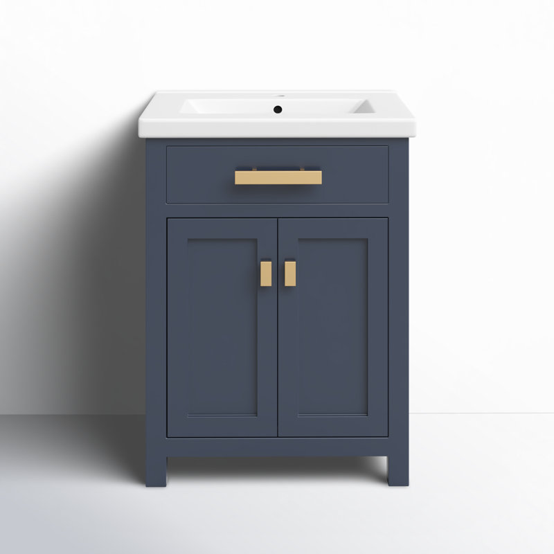 Caitlyn 24'' Single Bathroom Vanity with Ceramic Top INCOMPLETE 