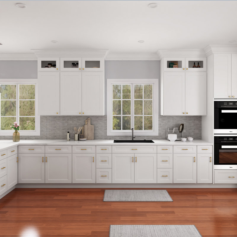 ( incomplete)Cozy Design Recessed Panel 34.5'' H Plywood Standard Base Cabinet Ready-to-Assemble
