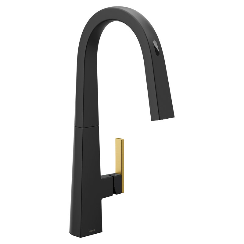Nio Smart Faucet Touchless Pull-Down Sprayer Kitchen Faucet with Voice and Motion Control S75005EV2BL