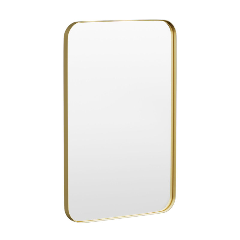 Cozy Design Tempered Glass Framed Wall-Mounted Bathroom Vanity Mirror Incomplete, no mounting hardware