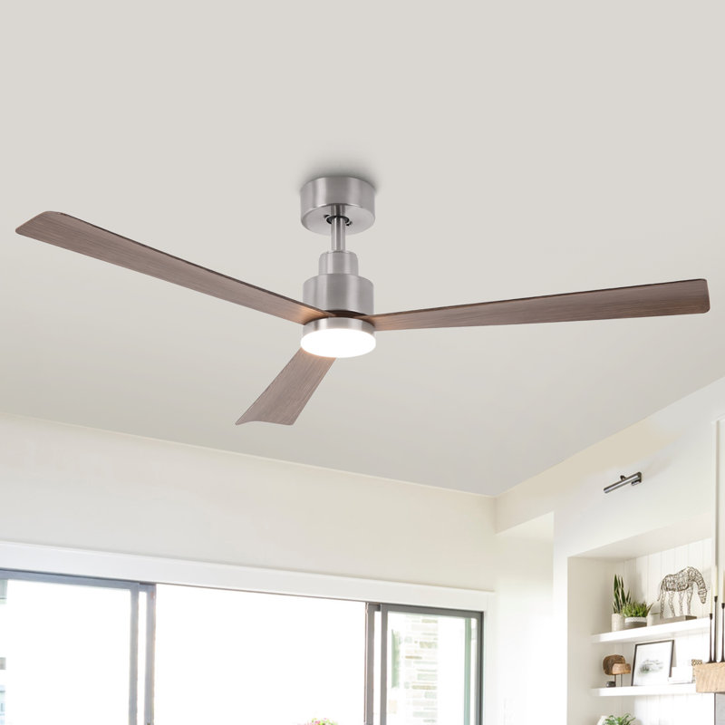 52" 3 - Blade Ceiling Fan With LED Lights And Remote Control