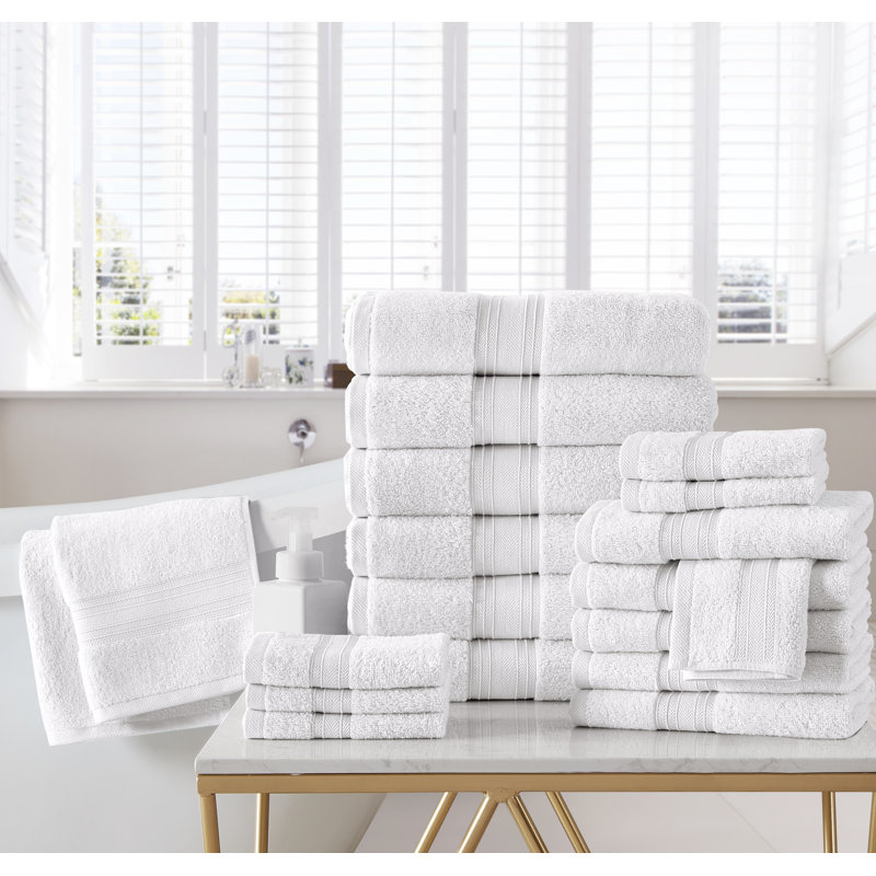 18-piece cotton towel set