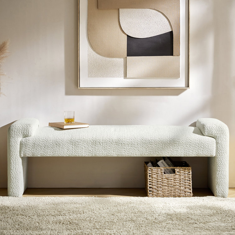 arlesia 58.5'' w modern upholstered accent bench