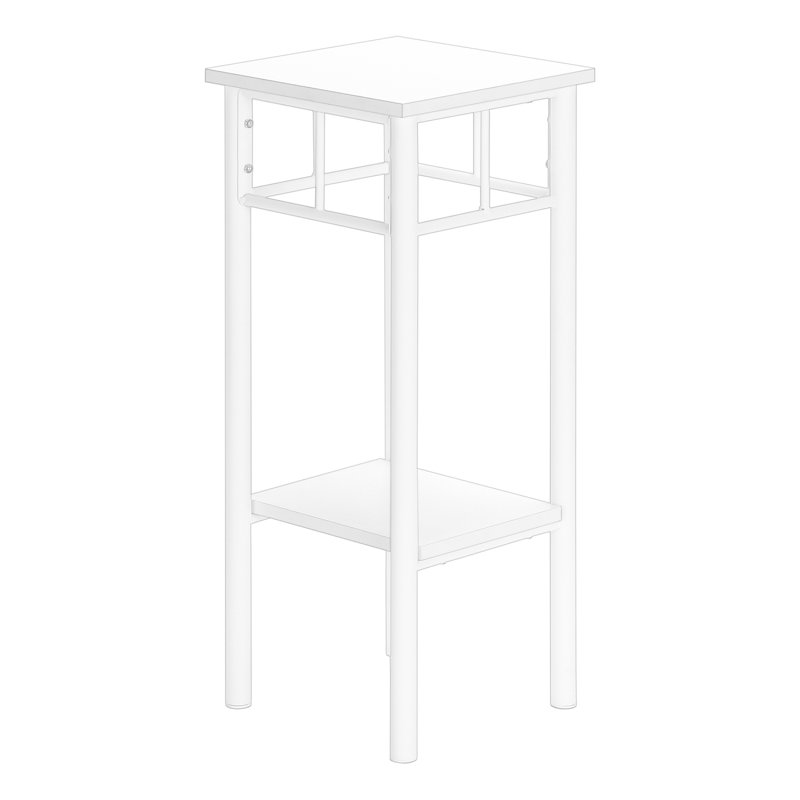 Accent Table, Side, End, Plant Stand, Square, Living Room, Bedroom, Metal, Laminate