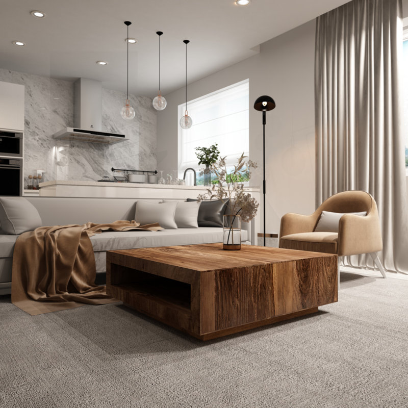 caidyn solid wood coffee table