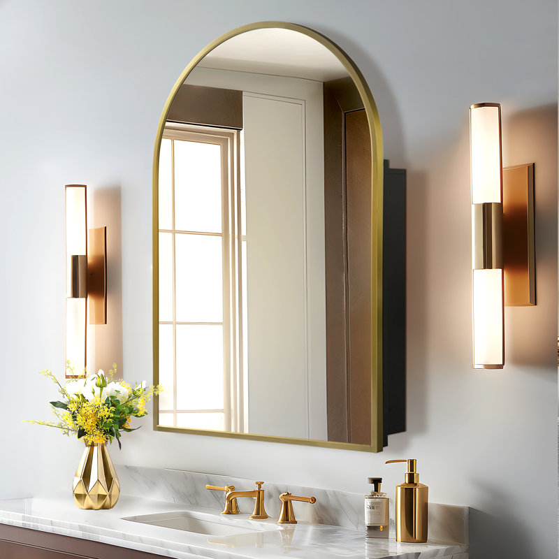 Elmira 24''W 36'' H Recessed & Surface Medicine Cabinet Mirror