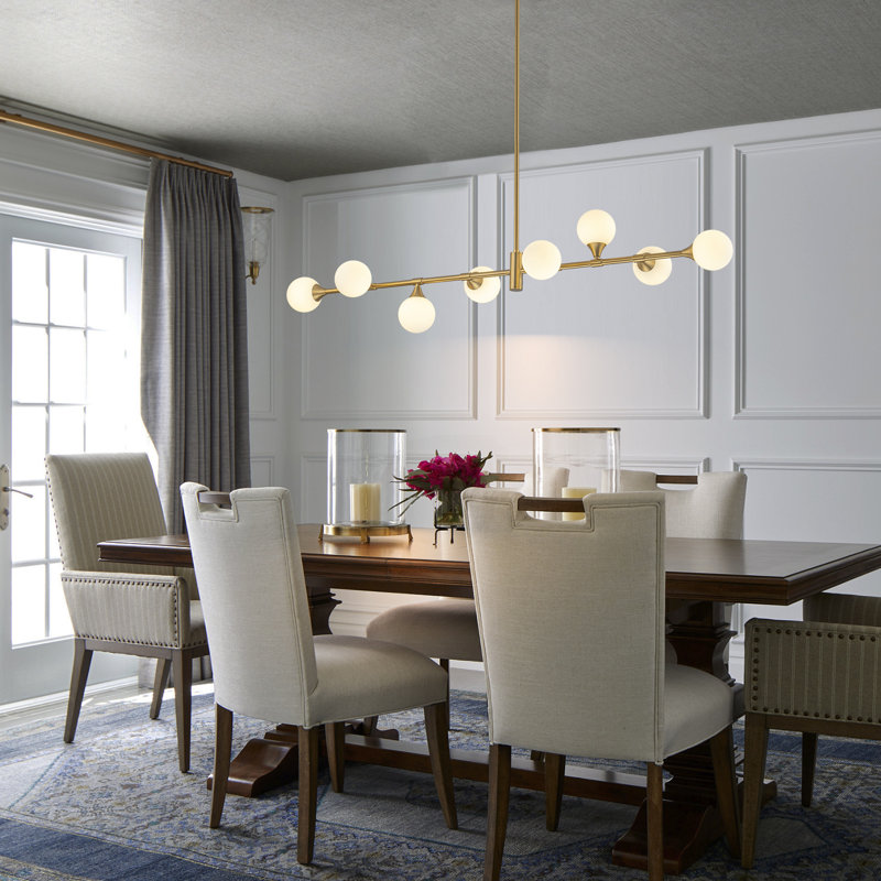 Kaynen 8 - Light Dimmable Sputnik Linear Chandelier