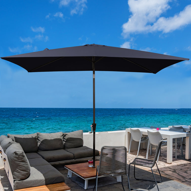 wadebridge 10' x 6.5' tilt rectangular market umbrella