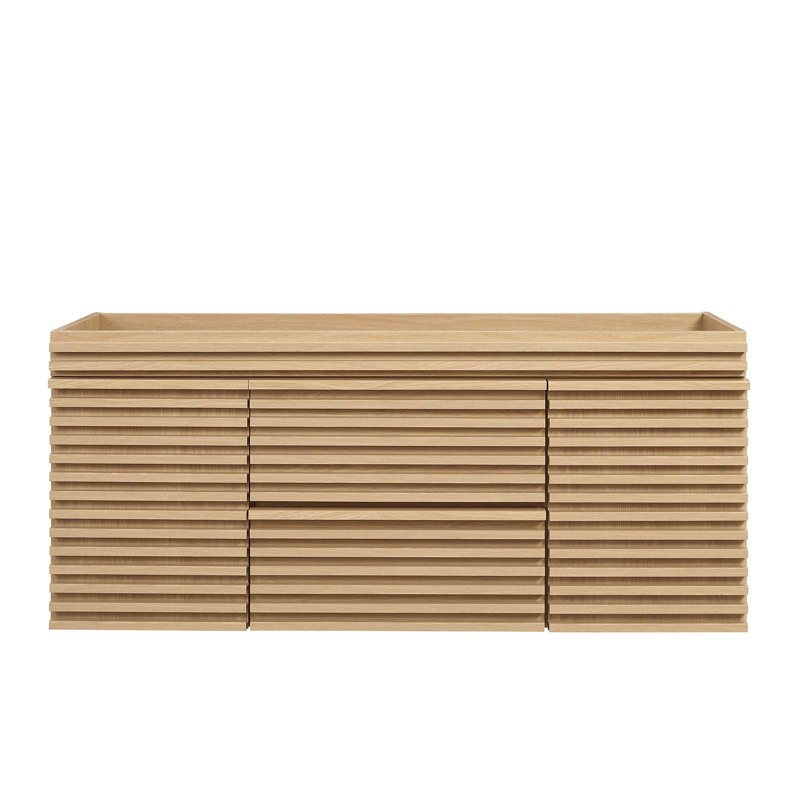 modway render 48" wall mounted single bathroom vanity base only