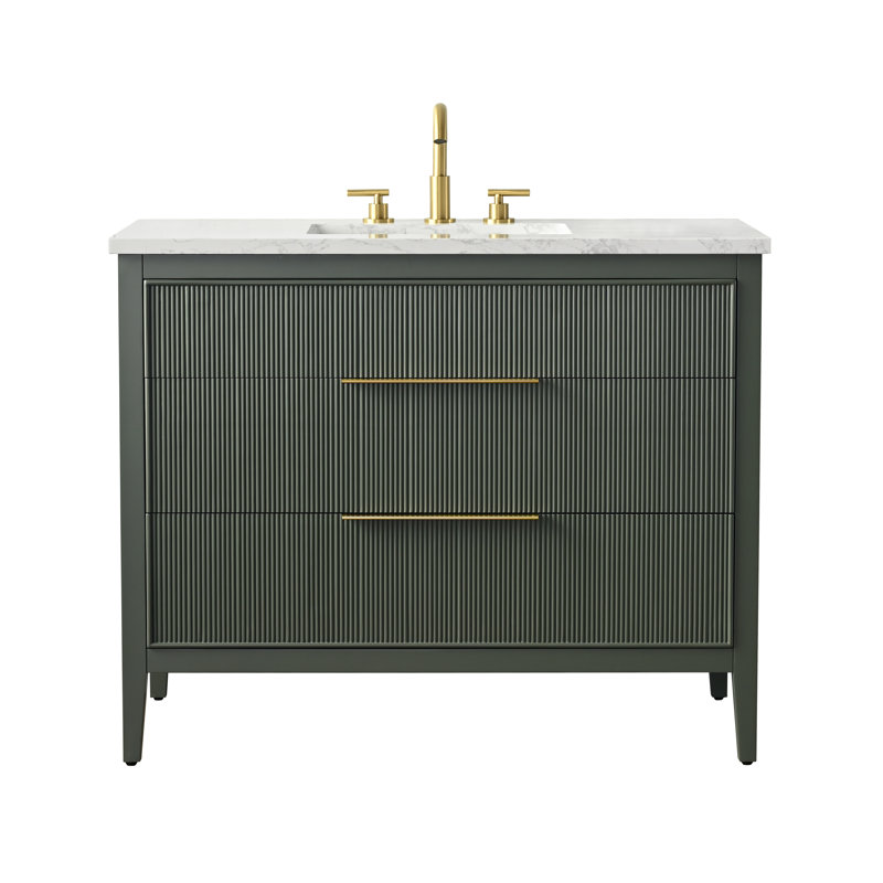 bilroy egremt 42'' single bathroom vanity with engineered stone top