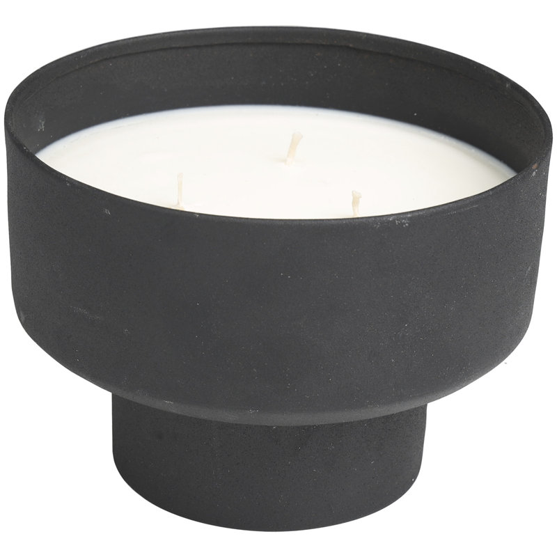 metal scented matte 50 oz 3 wick decorative candle with white wax