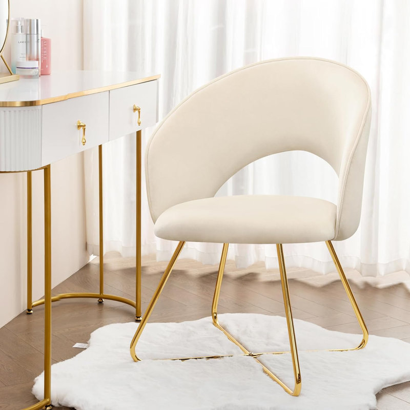 Velvet Accent Chair Upholstered Barrel Chair