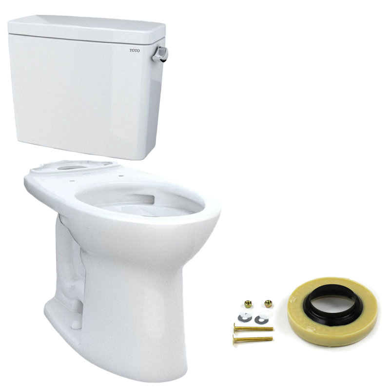 drake® 1.28 gpf (water efficient) elongated two-piece toilet (seat not included) cst776cefrg.10#01-w