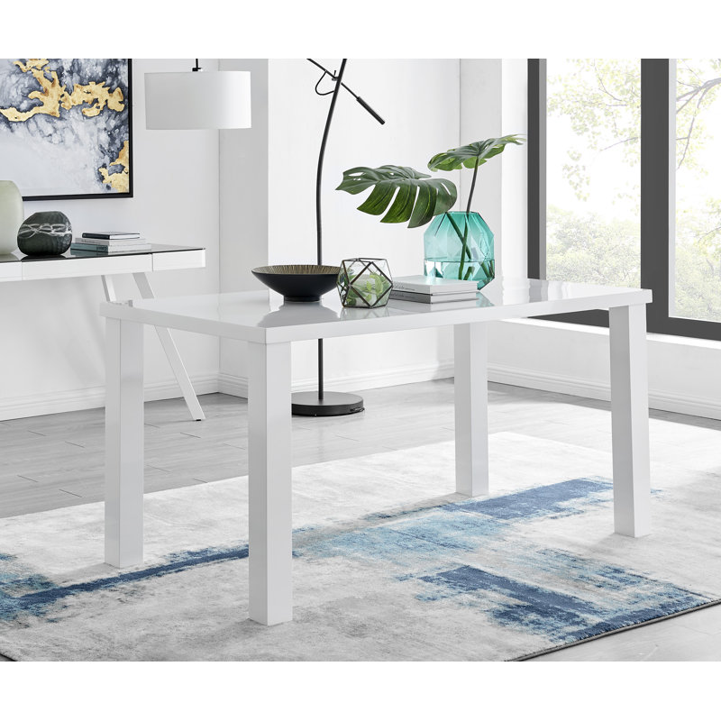 similar missing pieces Eubanks High Gloss Minimalist Luxury Dining Table