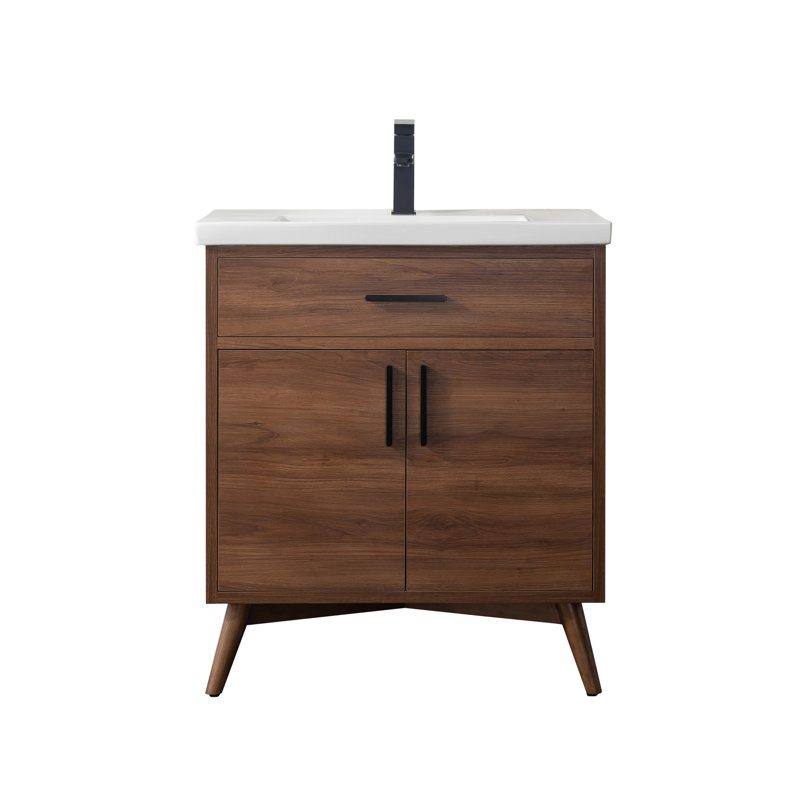 binford 30'' single bathroom vanity with ceramic top