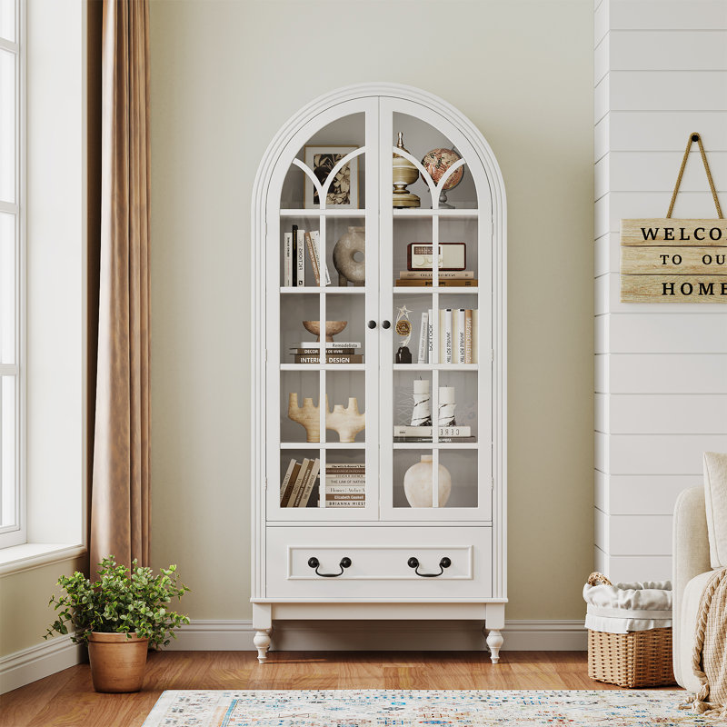 66.9" Tall Arched Kitchen Pantry Cabinets