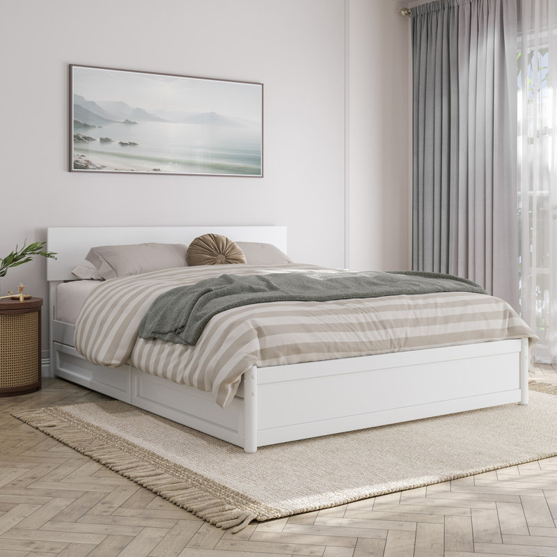 Lamecia Platform Bed with Panel Footboard and Storage Drawers