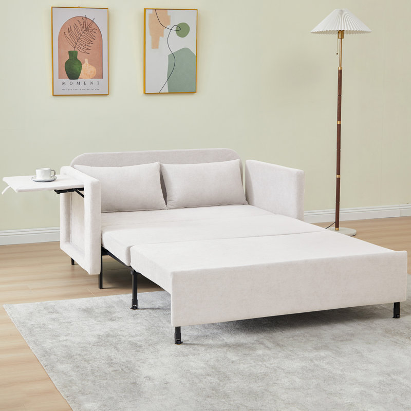 51.18'' Upholstered Reclining Sleeper Sofa