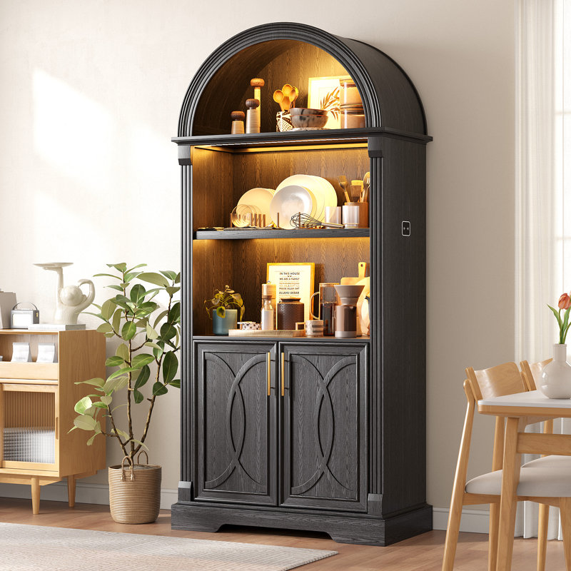 70''H x 31.4''W Arched Dining Hutch