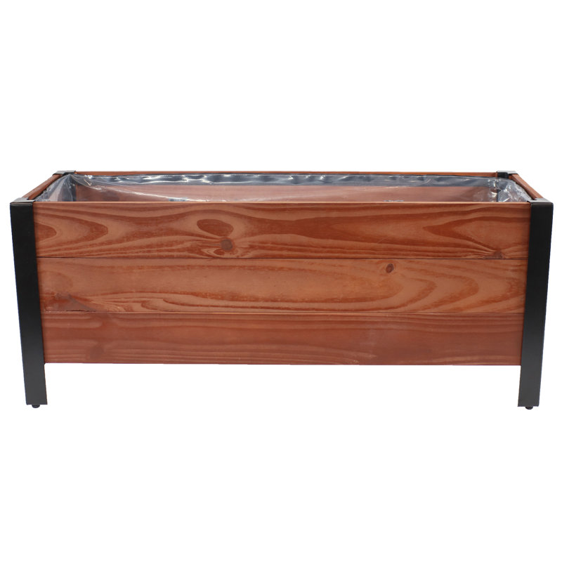 Roxey Acacia Wood Rectangular Raised Garden Bed Planter Box - 37" x 13" x 14.75"