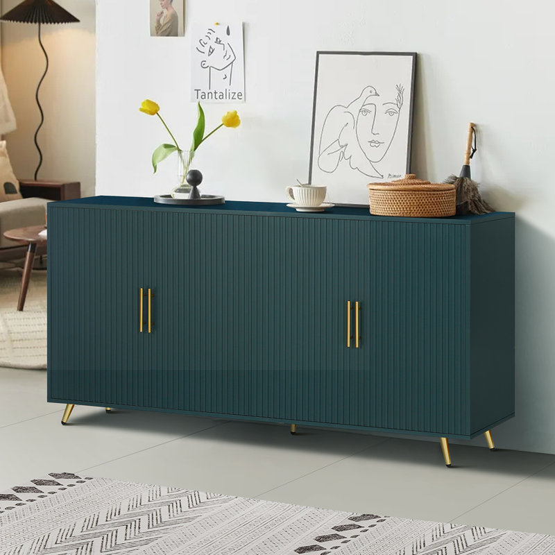 Tawaina Accent Cabinet,Wood TV Stand with Storage Cabinet & Adjustable Shelves, Media TV Console