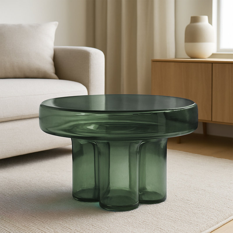 Elegant Glaze Glass Coffee Table
