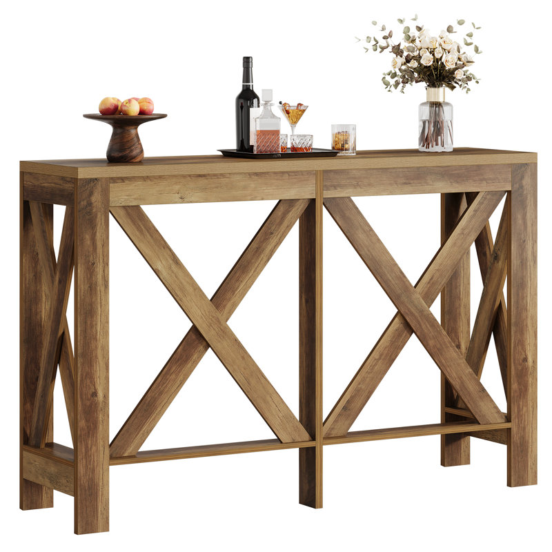 63" Bar Table, Narrow Long Counter Height Pub Table