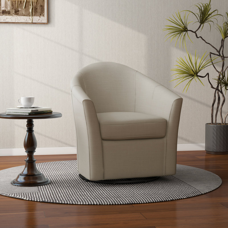 Aunna Upholstered Swivel Barrel Chair