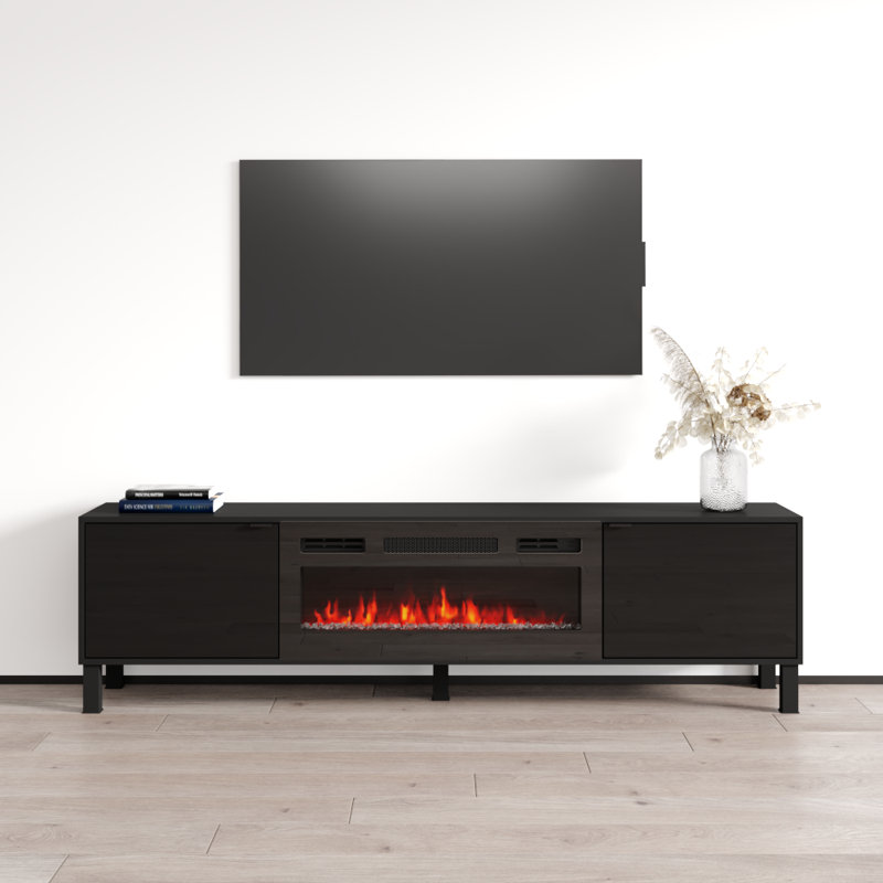 incomplete (fireplace only) Debi 70.9'' W Storage Credenza with Electric Fireplace Included