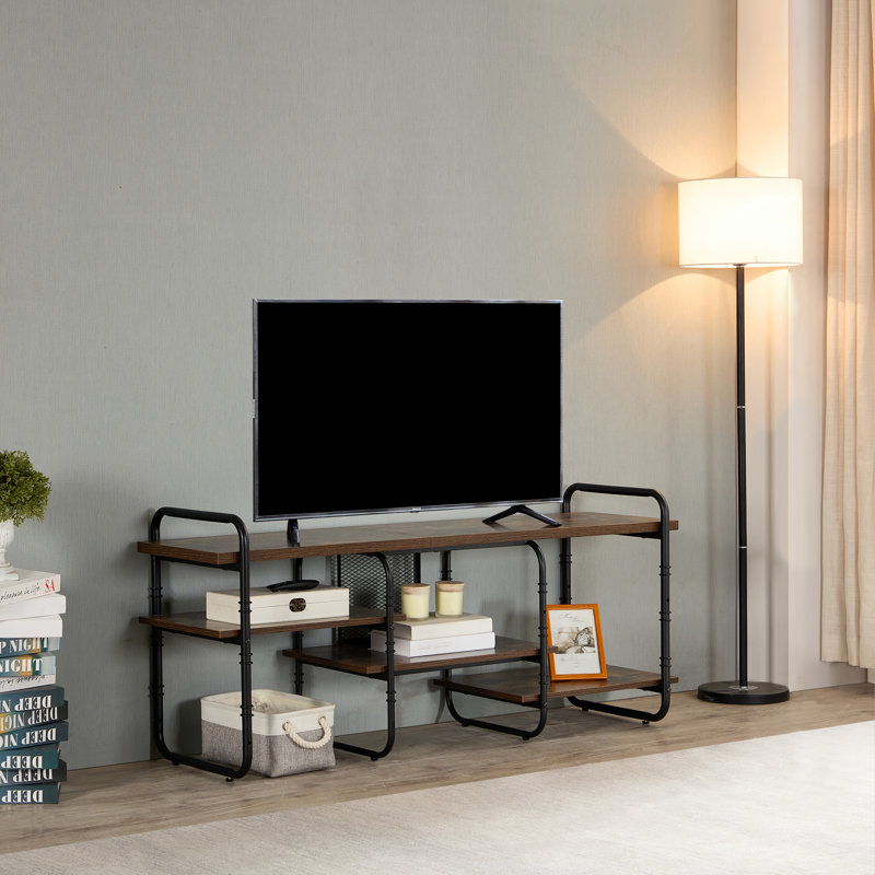 Kempst TV Stand for TVs up to 80/75/70 Inch, Farmhouse Entertainment Center with Adjustable Storage Shelves, TV Media Console Table for Living Room, Bedroom