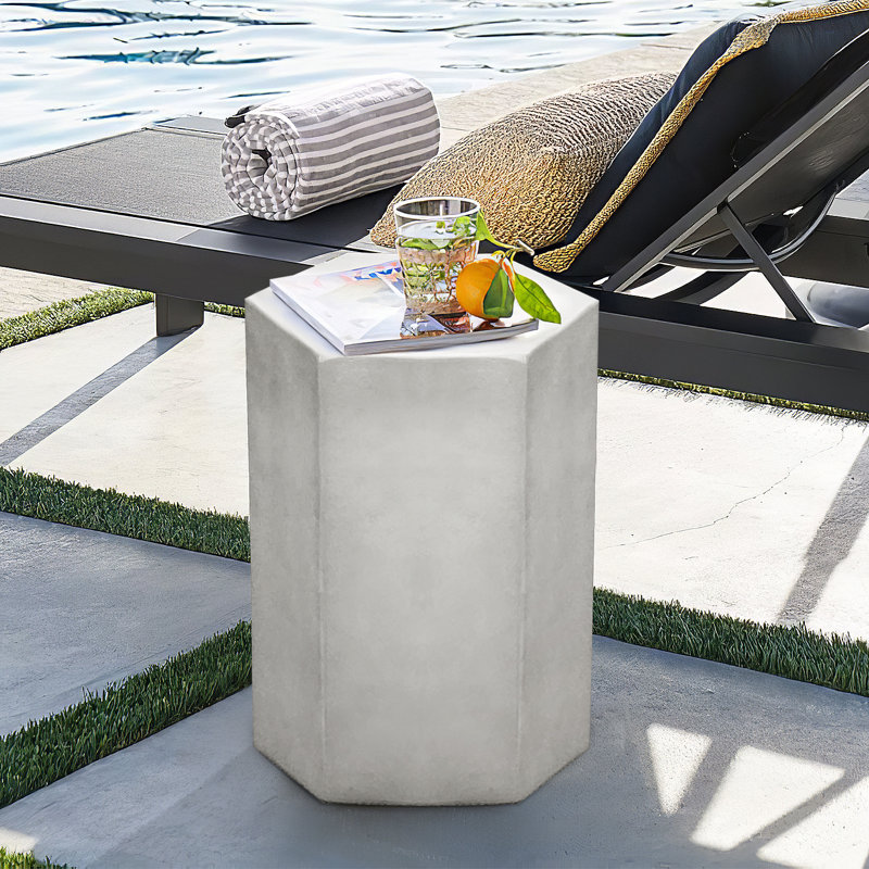 Felishia Concrete Outdoor Coffee Table