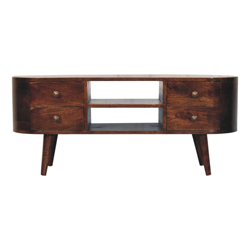 Caitlyn California Walnut Rounded Entertainment Unit