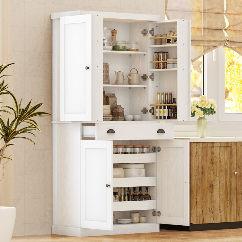 Kitchen Pantry Cabinet With Sliding Storage Rack And 6 Hanging Shelves
SIMILAR NOT THE EXACT ITEM