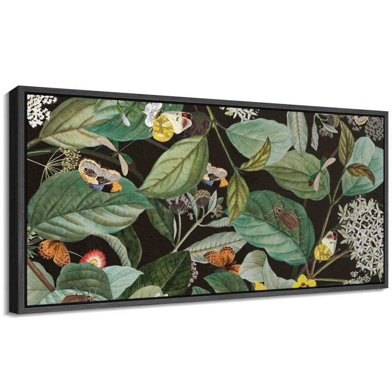 " Botanical Insects & Foliage Rustic Retro Art Decor Extra Large Artwork Pictures "