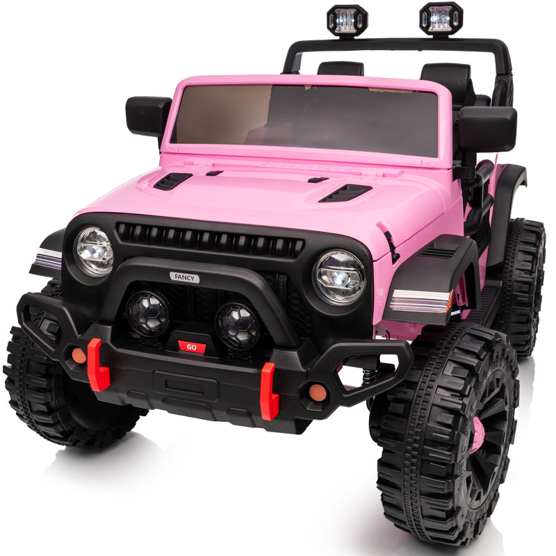 24 Volt Ride on Toys for Big Kids, 4WD 2 Seater Kids Electric Ride-on Truck Car w/ Remote, 4x200W Motor