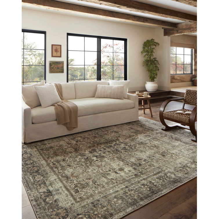 similar style magnolia home by joanna gaines x loloi sinclair machine washable pebble / taupe area rug