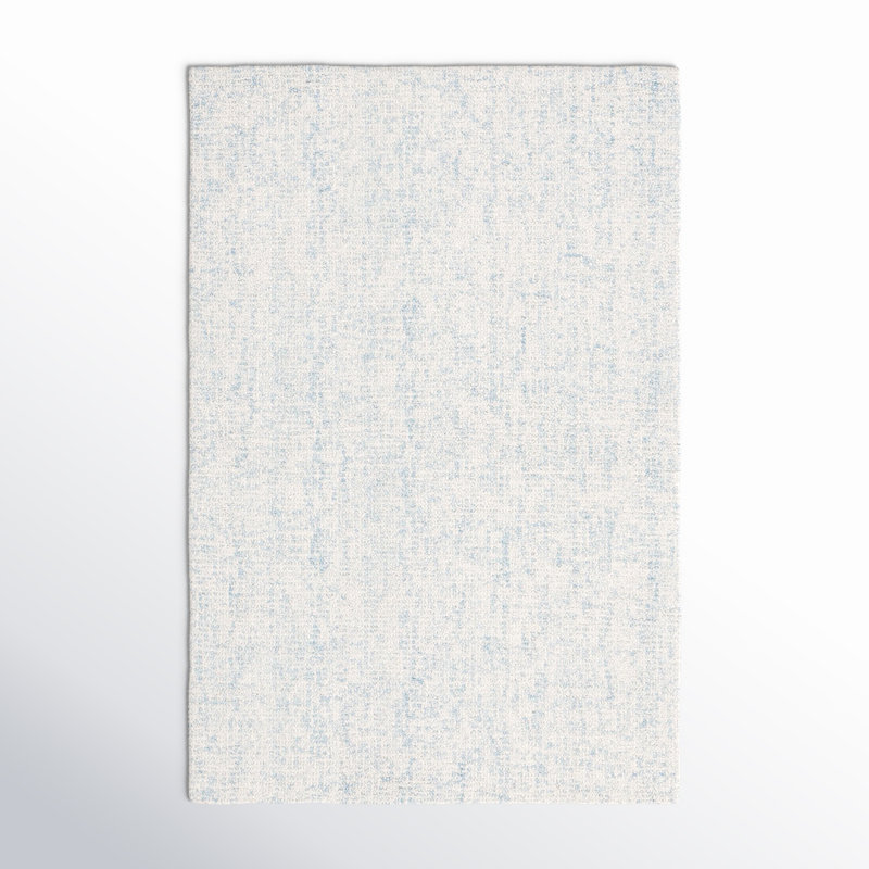 Fredi Abstract Hand Tufted Wool/Cotton Area Rug in Light Blue/Ivory(2)