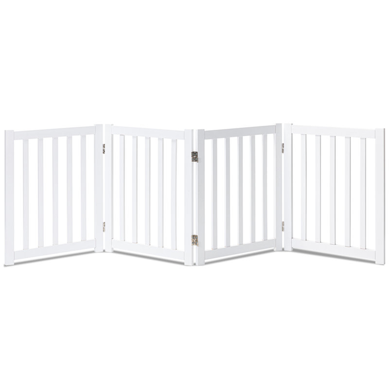 wooden free standing pet gate