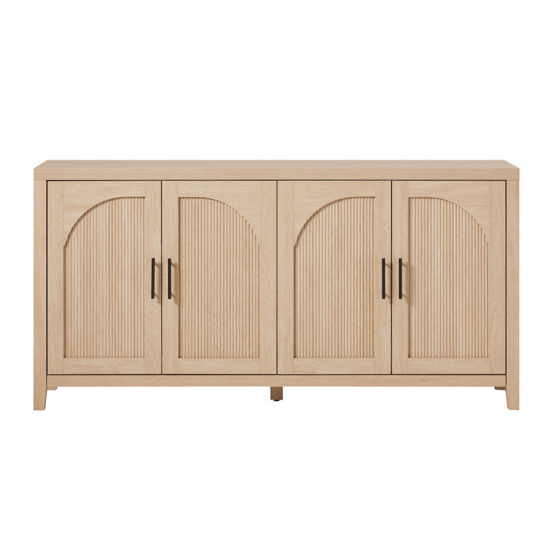 Eilisha Modern Reeded Sideboard with Arched Doors